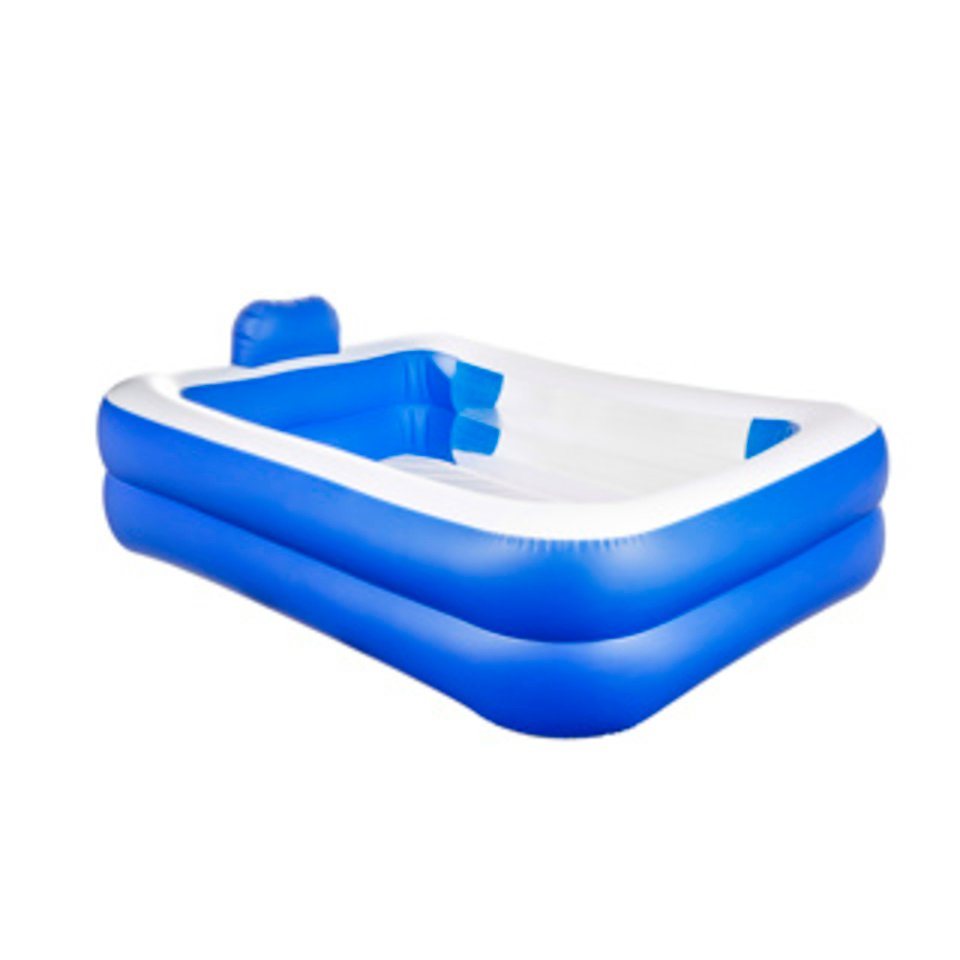 Haushalt International Pool Familien Pool, transparent-blau Kopfteil Maße: ca. 200 x 150 x 50cm (1-tlg) von Haushalt International