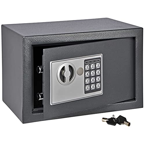 Haushalt International Safe mit Elektronik Zahlenschloß und Schlüssel Tresor schwarz 31 x 20 x 20 cm von Haushalt International