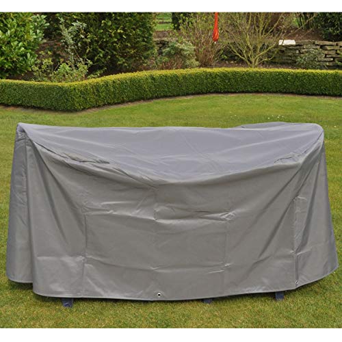 Haushalt International Schutzhülle Abdeckung für Gartentische oval ca. 155 x 95 x 75 cm anthrazit von Haushalt International