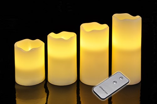 Haushalt International Set of 4 LED Candles with Flickering Light and Remote Control Haushalt International Set of 4 LED Candles with Flickering Light and Remote Control von Haushalt International
