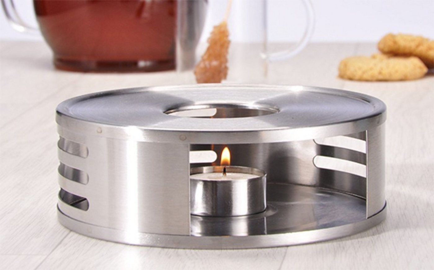 Haushalt International Teestövchen Edelstahl Stövchen inkl. Teelichthalter Kaffee Tee Wärmer Haushalt International Teestövchen Edelstahl Stövchen inkl. Teelichthalter Kaffee Tee Wärmer von Haushalt International