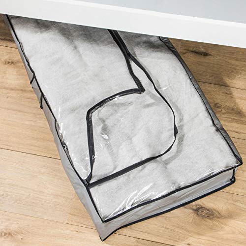 Haushalt International Unterbettkommode 102x45x15cm PEVA grau/schwarz Aufbewahrung mit Reißverschluss Haushalt International Unterbettkommode 102x45x15cm PEVA grau/schwarz Aufbewahrung mit Reißverschluss von Haushalt International