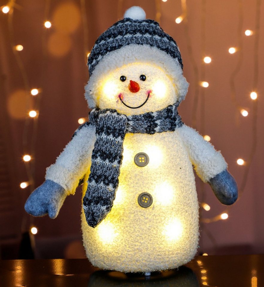 Haushalt International Weihnachtsfigur, LED Weihnachtsdeko - Schneemann - 33 cm von Haushalt International