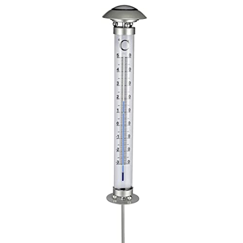 Solar Thermometer Solarthermometer mit LED Beleuchtung Höhe 112cm 70176 von Haushalt International