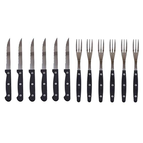 Steakbesteck Set 12tlg. Pizzabesteck 6Personen Grillbesteck Messer Gabel Besteck von Haushalt International