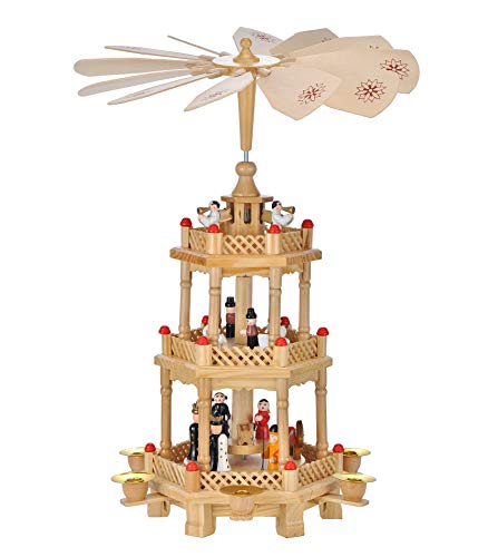 Weihnachtspyramide Pyramide Weihnachten 3 stöckig,ca.42 cm von Haushalt International