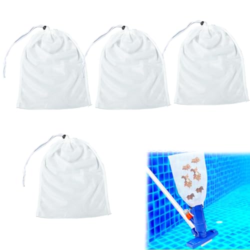 Ersatz Filtersäcke für Poolsauger Reinigung | Poolsauger Filter | Feines Filternetz | poolsauger Beutel | Wiederverwendbarer Filterbeutel für Pool Aquarium | Passend für Pool Reinige (4 Stück) von Hausio