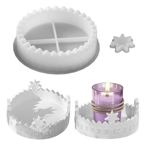 Gießformen Silikon Adventskranz - Silikonformen Gießformen Weihnachten Adventskalender, Silikonform Weihnachten Countdown Gips zum Gießen Silikonform Adventskalender für Weihnachtsdeko Kerzen Gießformen Silikon Adventskranz - Silikonformen Gießformen Weihnachten Adventskalender, Silikonform Weihnachten Countdown Gips zum Gießen Silikonform Adventskalender für Weihnachtsdeko Kerzen von Hausio