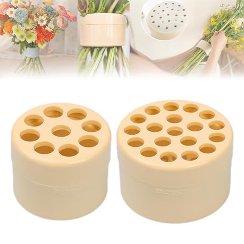 Hausio Hanataba Blumenstielhalter, Hanataba Blumenhalter, Spiral Ikebana Stem Holder, Blumenhalter für Vasen, Bouquet Twister, Spiralförmiger, Ikebana Zubehör, Ikebana Stielhalter (2 Stile) von Hausio