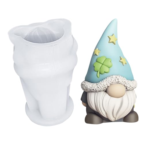 Hausio Silikonform Weihnachten, Silikon Silikonform Wichtel Kerzenformen Zum Gießen, Silikonformen, DIY Gießformen Silikon Gießform Weihnachten Wichtel,Giessformen (Stil A) von Hausio