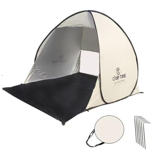 Hausio Strandmuschel Pop Up 3-4 Personen, UPF 50+ Zelt Strand, Strandzelt Strand Zelt mit Schutz, Tragbarer Automatisches Windschutz, Strandzelt Sonnenschutz für Familie Camping Garten (Stil 2) von Hausio