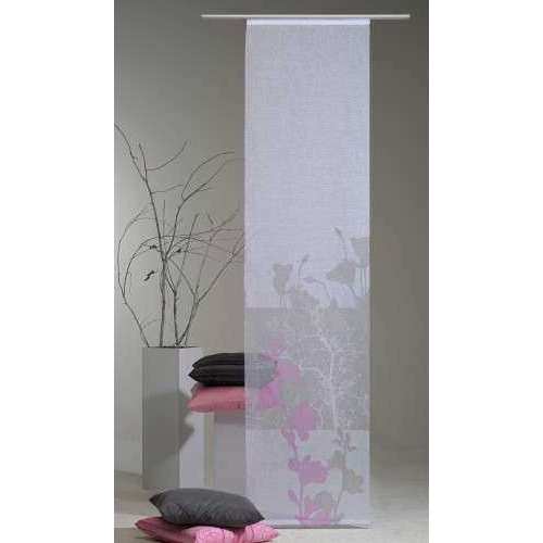 Flächenvorhang Desire Weiß Pink 60x245 cm von Hausmarke Magita
