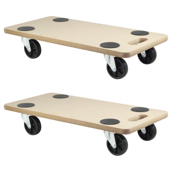 2x Transportroller MDF 28x58cm, 200kg, 2er-Set Möbelroller, Allzwec... 2x Transportroller MDF 28x58cm, 200kg, 2er-Set Möbelroller, Allzwec... von Hausmarke