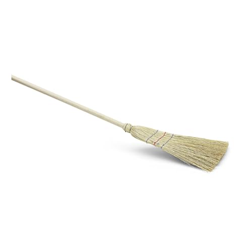 Kinder-Reisstrohsen-3-Naht-mit-Holzstiel 100cm, Reisstrohsen für Kinder von Hausmarke