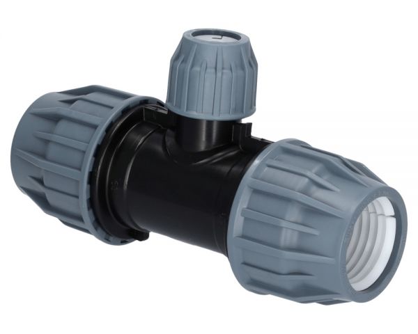 PP T-Stück reduziert 40x32x40mm - 3x Klemmanschluss - Arbeitsdruck ... von Elysee