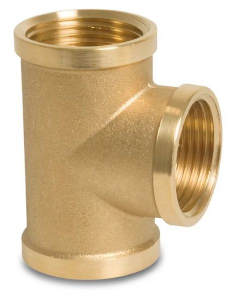 Messing T-Stück 1 Zoll - Innengewinde - Arbeitsdruck 30bar von Profec