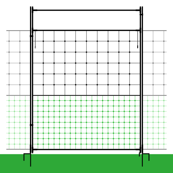 Tür für Elektrozaun 125cm, elektrifizierbar, Tor für Weidezaun, Net... von Hausmarke