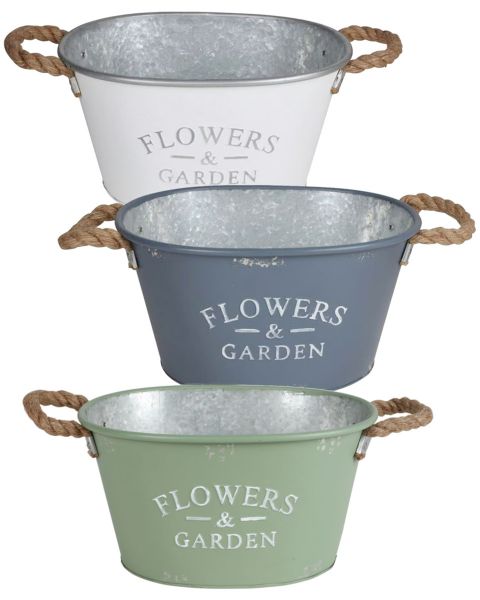 Pflanzwanne Flowers & Garden - Deko Zinkwanne zum Bepflanzen - vers... von Hausmarke