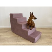 5 Schritt Hundetreppen | Hunde Treppe Für Hochbett Kleiner Hund Schritte Polsterstoff Schaumstoff Hundestufen von HaustierStore