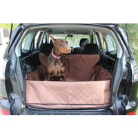 Braune Hunde Auto-Hängematte Für Den Kofferraum | Wasserdichte Automatte Mit Stoßstangenschutz Hundedecke Fürs Auto Gesteppte Das von HaustierStore