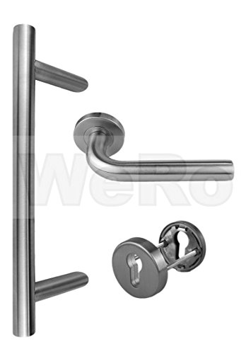 Edelstahl Haustür- Beschlag- Set 1803 Stoßgriff-Länge: 400mm Edelstahl Haustür- Beschlag- Set 1803 Stoßgriff-Länge: 400mm von Haustürbeschlag
