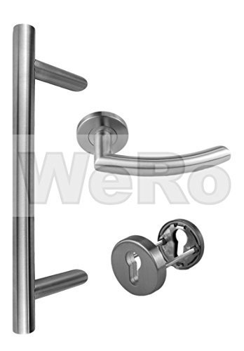 Edelstahl Haustür- Beschlag- Set 1804 Stoßgriff-Länge: 600mm DIN-Links Edelstahl Haustür- Beschlag- Set 1804 Stoßgriff-Länge: 600mm DIN-Links von Haustürbeschlag