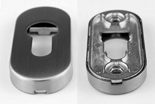 Edelstahl Ovale - Schlüsselrosette für Profilzylinder von Haustürbeschlag