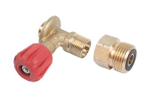 Anschlussventil AV 121 mit Handwerkeradapter kurz für Gasflaschen von HausundWerkstatt24