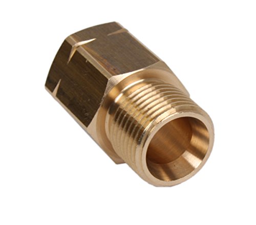Reduzierstück lang 3/8" links Innengewinde auf 3/8" rechts Außengewinde (Gasverbindungsstück Gasadapter) von HausundWerkstatt24