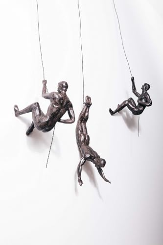3X abenteuerliche Freunde Bronze weiblich & männliche Kletterer Mann Frau Abseiling hängende weibliche männliche Statuen Figuren Ornamente Figuren Set von 3 Kletterern Wandschmuck Skulptur Wand Kunst 3X abenteuerliche Freunde Bronze weiblich & männliche Kletterer Mann Frau Abseiling hängende weibliche männliche Statuen Figuren Ornamente Figuren Set von 3 Kletterern Wandschmuck Skulptur Wand Kunst von Haute Collage