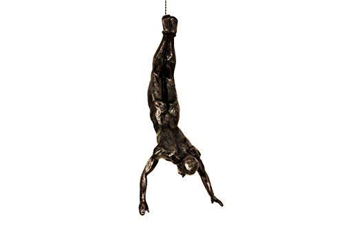 Haute Collage 1x Große Bronze Bungee Jumping Hängen Figur Skulptur Ornament Figur Mann Wandbehang Harz Hängen an Metalldraht von Haute Collage