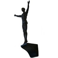 1 Taucher + Einhand Kletterer - Große X2 Bronze 2Er Set Figuren Wand Klettern Männer Skulptur Statue Ornament von HauteCollageLondon