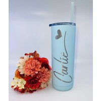 Personalisierter Matte Becher Edelstahlbecher Mit Gravur von HautePinkCreations