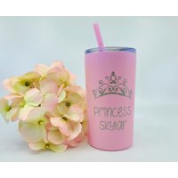 Personalisierter Prinzessin Becher Edelstahl Geburtstagsgeschenk Graviert von HautePinkCreations