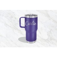 Personalisierte Reisekaffeetasse 20 Unzen Gravierter Isolierbecher von HautePinkCreations