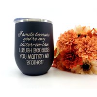 Schwägerin Weinbecher Geschenk Für Neue Schwester Mit Gravur von HautePinkCreations