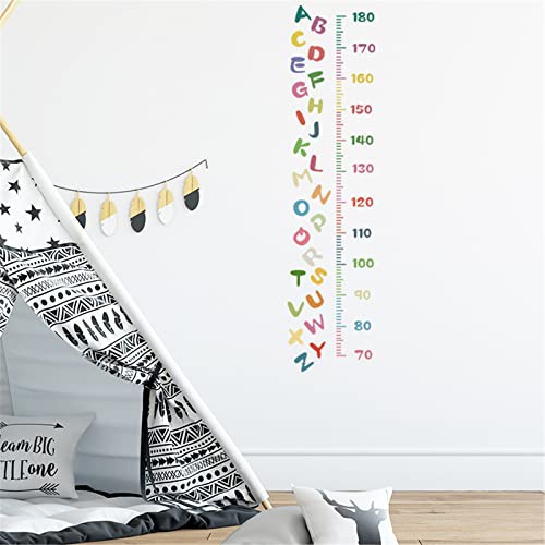 Hava Kolari 26 Alphabet Wandaufkleber Kids Messlatte Height Chart Wachstum Diagramm Wandtattoo Wandsticker Kinderzimmer Messlatte KöRpergrößE Messen Wandsticker HöHentabell von Hava Kolari