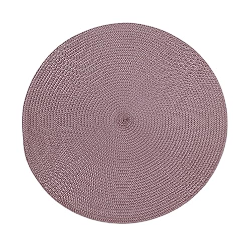 Hava Kolari 4er Set Platzsets Rund Tischsets Abwaschbar rutschfest Hitzebeständig Platzdeckchen Gewebt 38cm Platzsets für Küche, Party, Hochzeit (Lavendel) von Hava Kolari