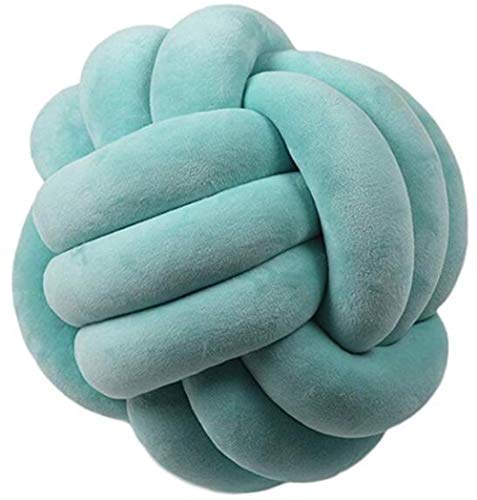 Hava Kolari Knot Kopfkissen Knotenkissen Plüsch Kissen Weiche Geknotetes Kissen Knoten Ball Kissen Dekor Bett Zimmer (20cm,Grün) von Hava Kolari