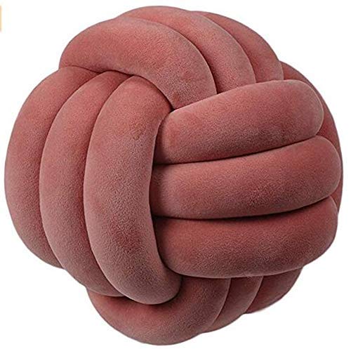 Hava Kolari Knot Kopfkissen Knotenkissen Plüsch Kissen Weiche Geknotetes Kissen Knoten Ball Kissen Dekor Bett Zimmer (20cm,Orange) von Hava Kolari