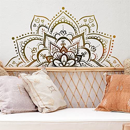 Hava Kolari Mandala Wandsticker, Boho Wandtattoo Vinyl Aufkleber 110 x 56 cm (BxH) Groß Wandaufkleber Aufkleber Wand Deko für Zuhause Flur Yoga von Hava Kolari