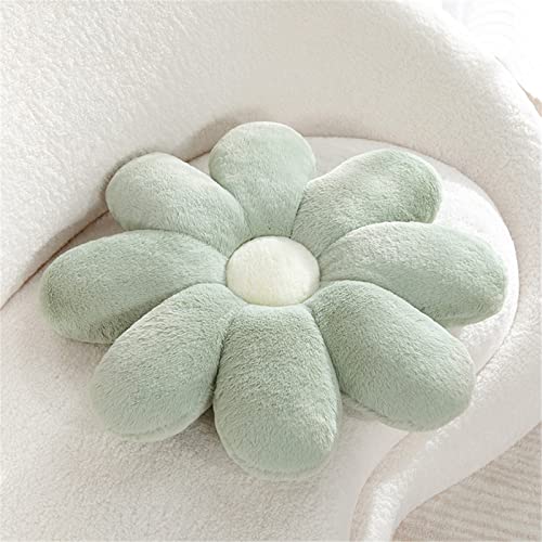 Hava Kolari Plüsch Kissen Blumenform Sitzkissen Stuhlkissen, Kopfkissen Sitzpolster Sofakissen Stuhl Kissen, Weiche Flauschige Verdickte Bodenkissen Kinderzimmer Dekor (Grün,80cm) von Hava Kolari