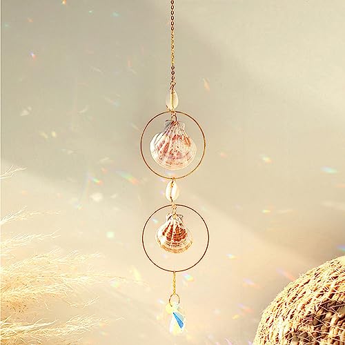 Hava Kolari Sonnenfänger Kristall Windspiel, Schale Sonnenfänger Fenster Hanging Kristalle Ornament Regenbogen Sonnenfänger Kristal, Fensterdeko Hängend für Zuhause Büro Garten Outdoor von Hava Kolari