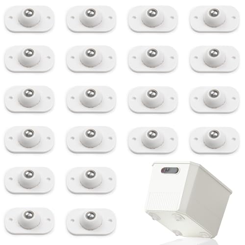 HavaCue 20 Stück Kugelrollen für Möbel, Mini Rollen für Küchengeräte, Weiße Rollen für Kaffeemaschine, 360 Grad Kugelrollen Schwerlast, Möbelrollen Selbstklebend für Aufbewahrungsboxen von HavaCue ㅤ
