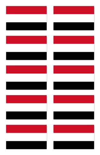 Aufkleber: 50x30 mm, 10 Stück - Flagge - Jemen - YE - für Auto, Koffer, Laptop und mehr Aufkleber: 50x30 mm, 10 Stück - Flagge - Jemen - YE - für Auto, Koffer, Laptop und mehr von Havati