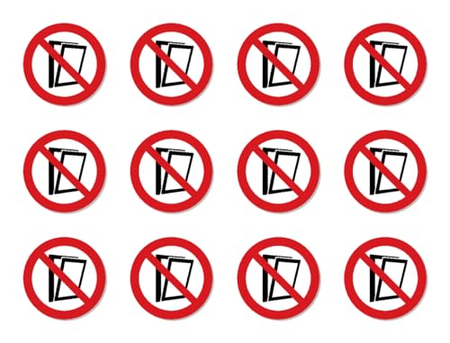 Fenster nicht kippen - Verbotszeichen - Anlehnung an DIN EN ISO 7010 / ASR A1.3 Fenster nicht kippen - Verbotszeichen - Anlehnung an DIN EN ISO 7010 / ASR A1.3 von Havati