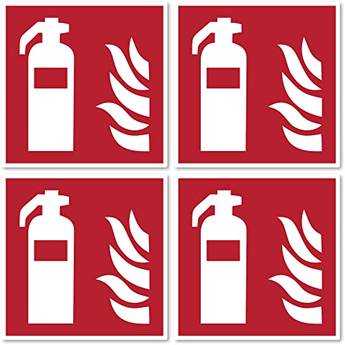 Feuerlöscher Brandschutzzeichen: F001 - DIN EN ISO 7010 / ASR A1.3 - Aufkleber: 10 cm, 4 Stück Feuerlöscher Brandschutzzeichen: F001 - DIN EN ISO 7010 / ASR A1.3 - Aufkleber: 10 cm, 4 Stück von Havati