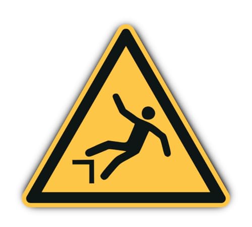 Warnung vor Absturzgefahr: W008 - DIN EN ISO 7010 / ASR A1.3 - Aufkleber: 20 cm, 1 Stück Warnung vor Absturzgefahr: W008 - DIN EN ISO 7010 / ASR A1.3 - Aufkleber: 20 cm, 1 Stück von Havati