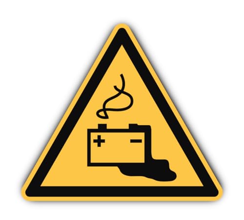 Warnung vor Gefahren durch das Aufladen von Batterien: W026 - DIN EN ISO 7010 / ASR A1.3 - Aufkleber: 20 cm, 1 Stück Warnung vor Gefahren durch das Aufladen von Batterien: W026 - DIN EN ISO 7010 / ASR A1.3 - Aufkleber: 20 cm, 1 Stück von Havati