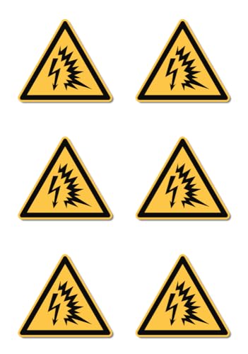 Warnung vor Lichtbogen: W042 - DIN EN ISO 7010 / ASR A1.3 - Aufkleber: 5 cm, 6 Stück von Havati